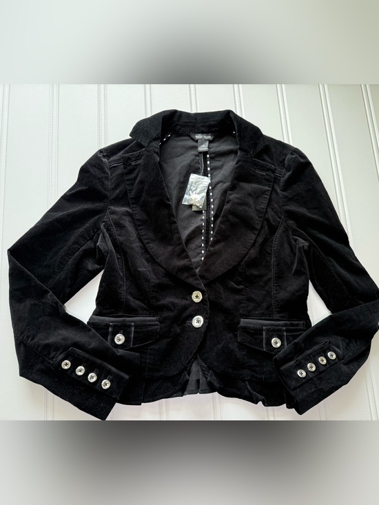 White House Black Market Jackets & Blazers - White House Black Market WHBM Black Corduroy Jacket Cropped Women 10 NEW 2012